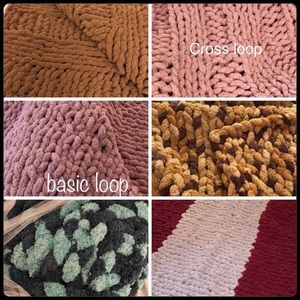 🔥🔥NWT! HANDKNIT! Marroon and grey only! On sale!!! Chunky loop blanket!